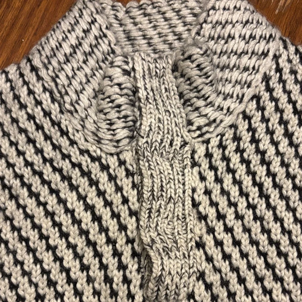 Calvin Klein CK Womens Vtg Cable Knit 1/4 Button Mohair Wool Blend Sweater Sz XL